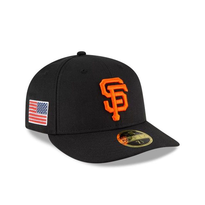 MLB San Francisco Giants Crystals From Swarovski Flag Low Profile 59Fifty Fitted (ANP5603) - Blac New Era Caps